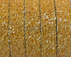 Tira de Fantasia sintetica. Plano 10x2mm. Oro. Calidad superior