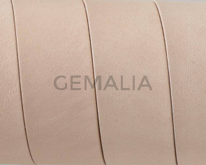 Cuero Plano 20x1,5mm. Natural-cantos al tono. Calidad superior