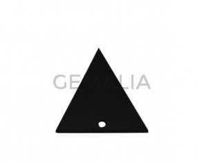Colgante triangulo de Cuero 35x34mm. Negro. Int.2mm. Calidad Sup.