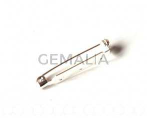 Cuentas Metalicas. Accesorio Broche 33x5mm. Plateado