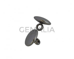 Acero inoxidable 304. Moneda. 8x7mm. Plateado. Int.2mm