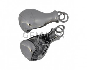 Colgante guante boxeo de Acero inoxidable 304. 25x45x15mm. Plateado. Int.4x5mm