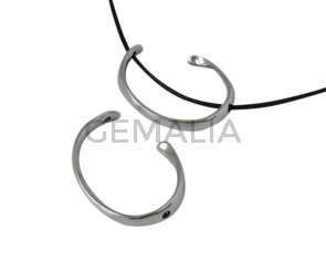 Zamak. 60x43mm. Plateado. Int.4mm