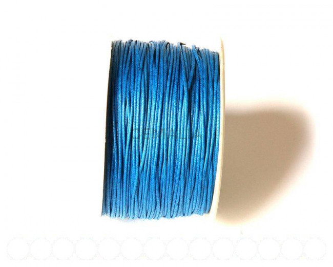 Cotton cord. 1mm. Blue