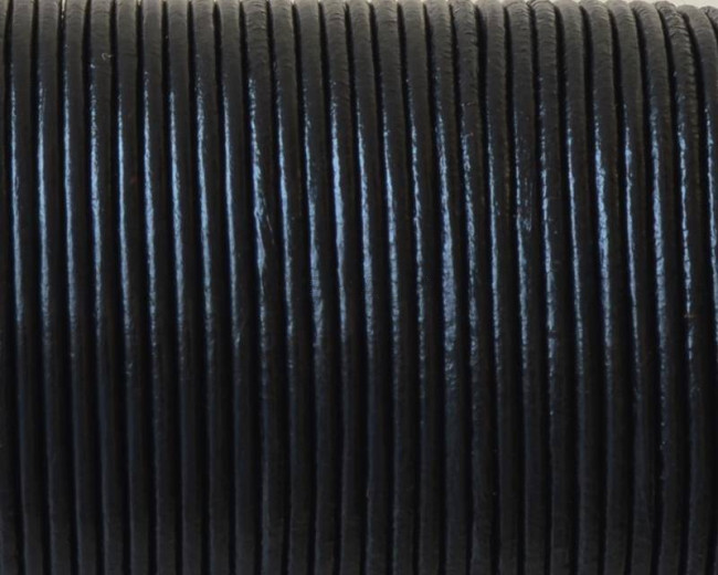 Round Leather Cord. 1.5mm. Black. Best Quality.