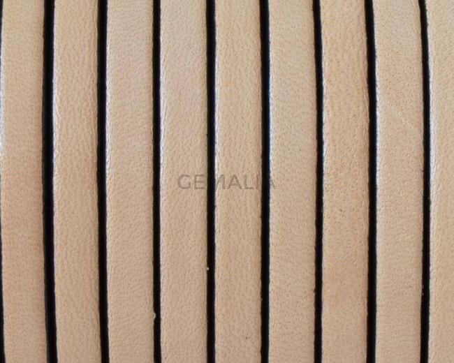 Flat Leather cord 5x1.5mm. Natural-black. Best Quality. Bulk Price.
