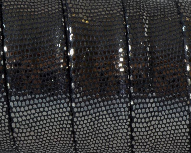 Cloth Flat Cord. 16mm. Snake engraved. Black. Best Quality.