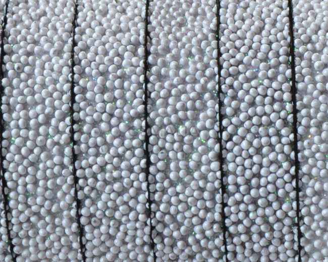 Flat Synthetic Caviar. 10x2.2mm. Light grey. Best Quality.