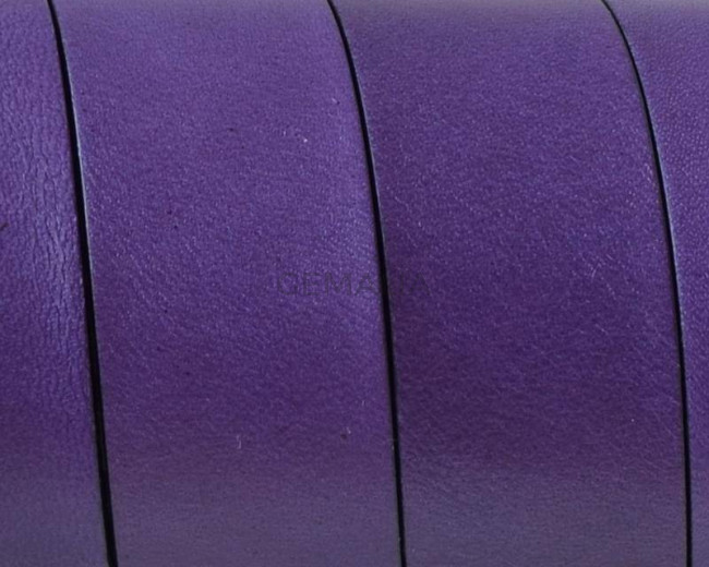 Flat Leather cord. 20x1.5mm. Purple-black. Best Quality.