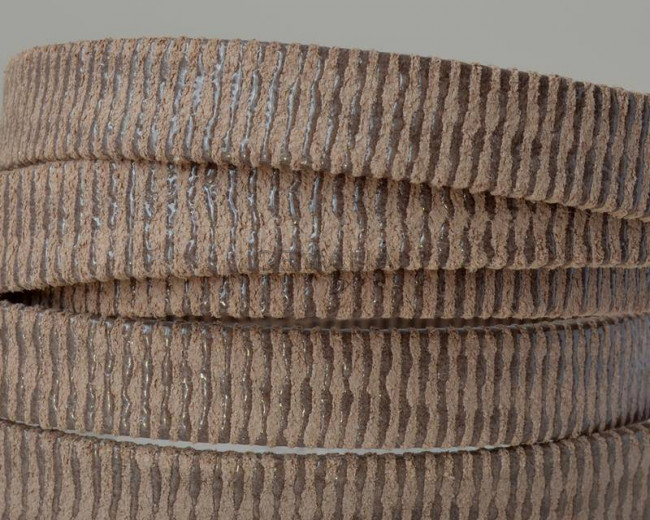 Flat Leather cord. 10x1.5mm. Light brown. Best Quality
