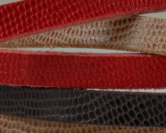 Flat Leather cord. 3x2mm. Microengraved. MIX. Best Quality. 20cm strand