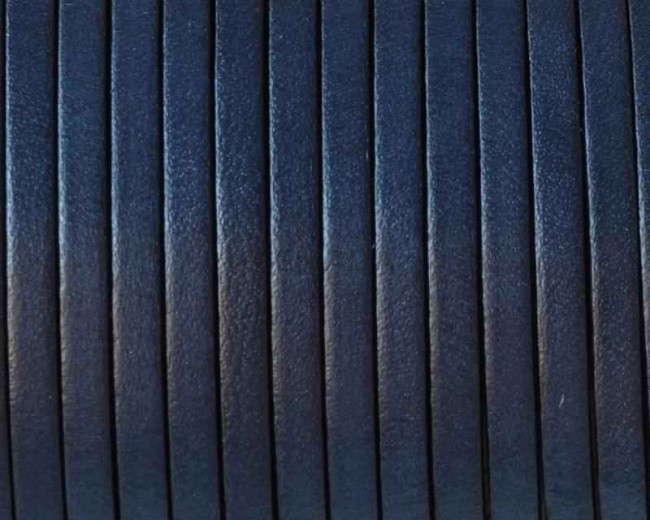 Flat leather cord 3x1,5mm. Navy Blue. Best Quality.
