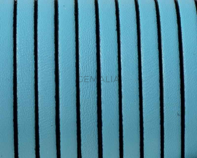 Flat leather cord 5x1,5mm. Blue. Best Quality.