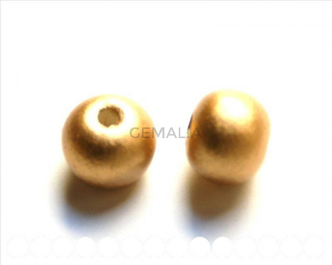 Ceramic. Round, 16mm. Matt gold. Int.3.5-4mm..