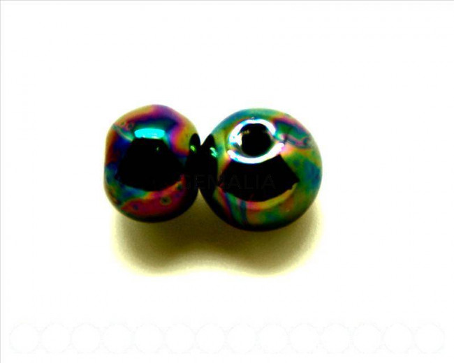 Ceramic. Round 16mm. brown ir. Inn. 4mm. Approx..