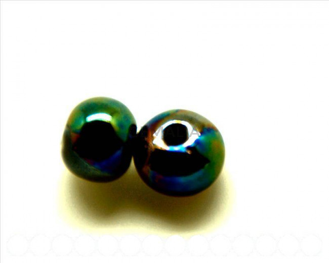 Ceramic. Round 16mm. grey blue. Inn. 4mm. Approx..
