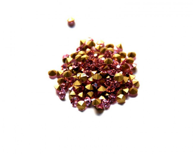 Crystal. Rhinestone Chaton. 4-4,1mm. Light Rose. 144 Ud.