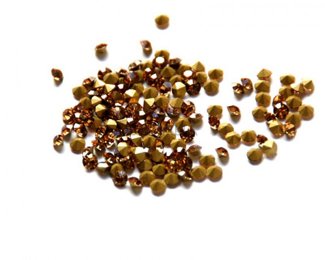 Crystal. Rhinestone Chaton. 4-4,1mm. Topaz . 144 Ud.