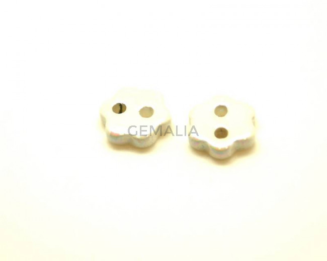 Ceramic.Button. 20mm. White. Ir. Inn.3mm. approx.