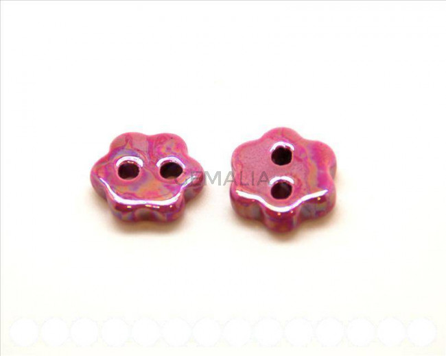 Ceramic.Button. 20mm. Pink. Ir. Inn.3mm. approx.