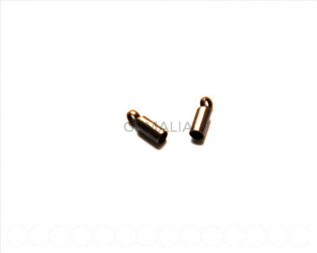 Metal. End cap, 8x2.8mm. Red bronze. 20Ud.