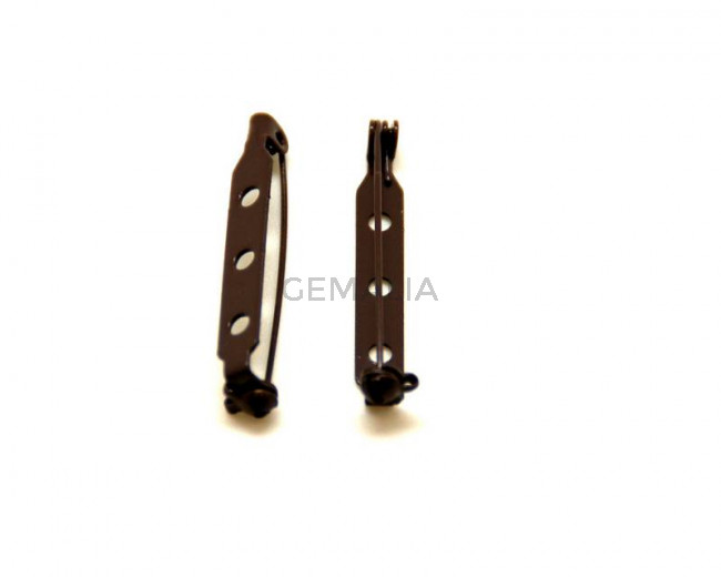 Brooch finding. 38mm. Dark brown.