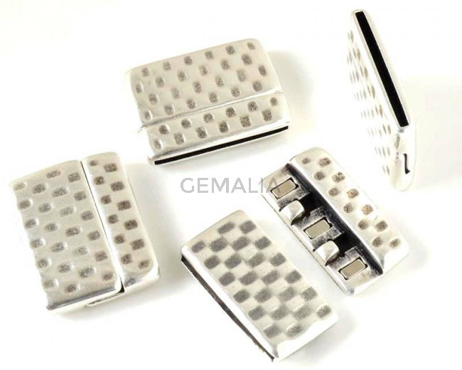 Magnetic Clasp. 25x33.5mm. Silver. Inn.30x2mm. Bulk Price.
