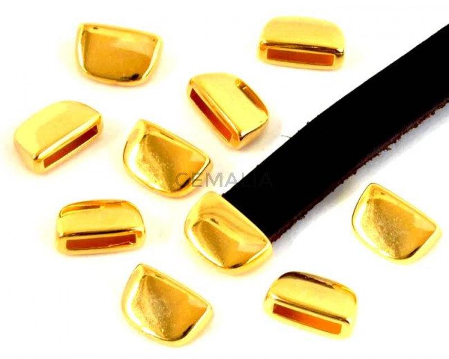 Zamak. End cap. 8.6x13mm. Gold. Inn.10x2mm.