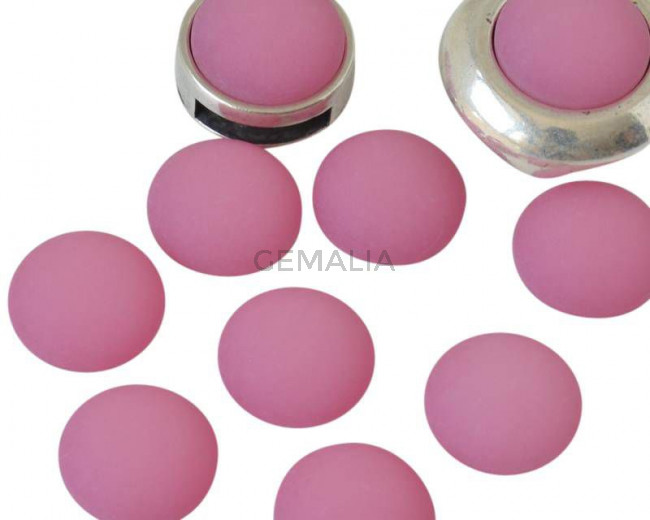 Resin. Cabochon. 12mm. Matt light pink. Best Quality.