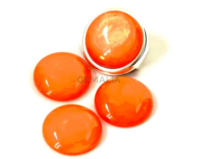 Resin. Cabochon. 20mm. Pearl light orange. Best Quality.