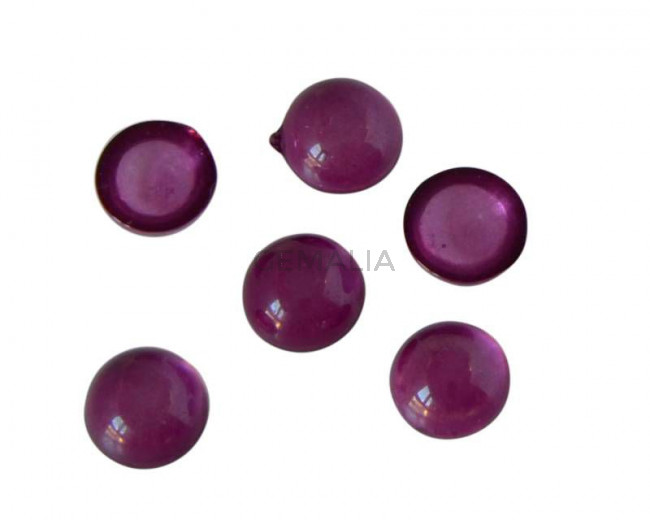 Resin. Cabochon. Coin. 7.2mm. Purple. Best Quality.