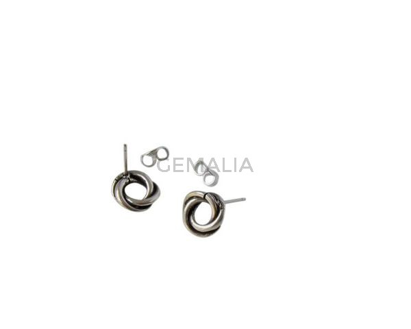 Earrings 10mm ring. Silver