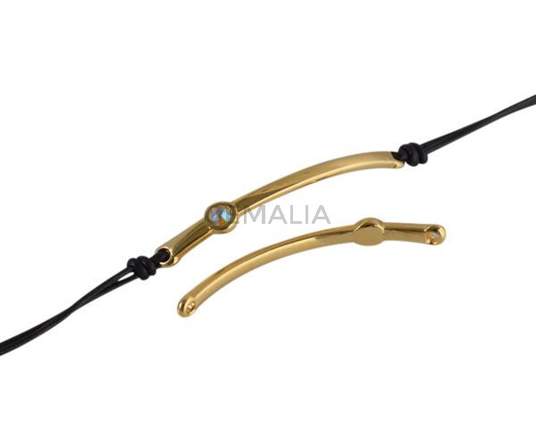 SWAROVSKI and metal connector. 43x5mm. Gold-Citrine Shimmer. Inn.1.5mm