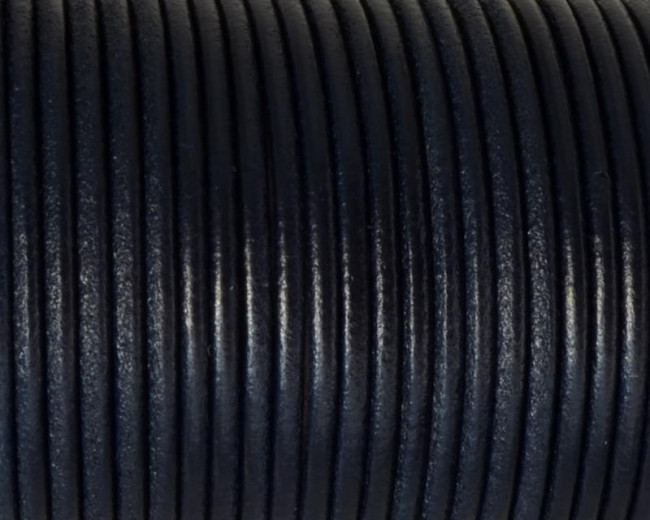 Round Leather cord 2.5mm. Navy Blue. Best Quality.