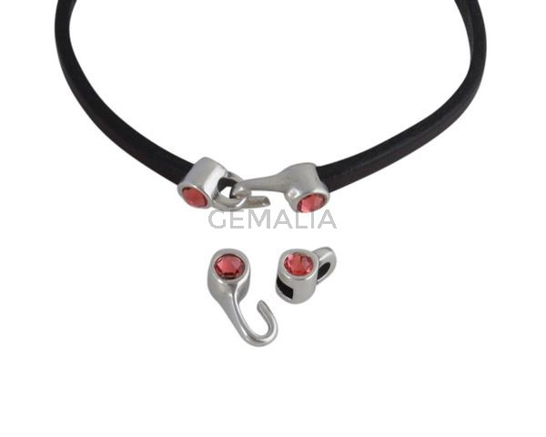 SWAROVSKI and metal clasp 11x4.5mm with end cap coin. Gold-Padparadcha. Inn.3x2mm