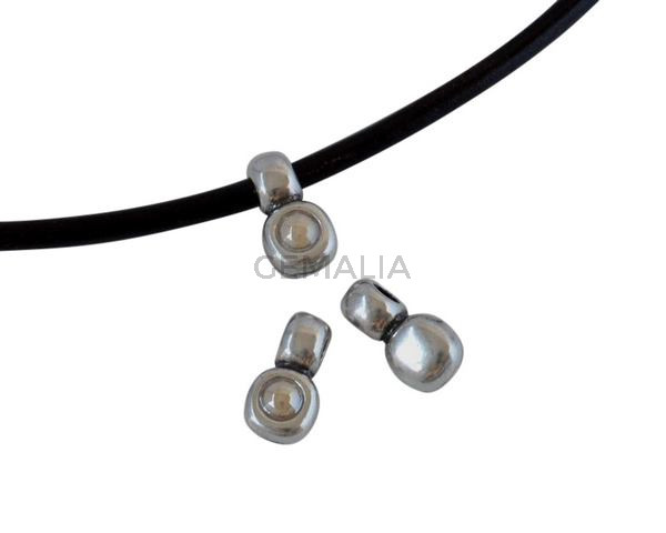 SWAROVSKI and metal pendant. 13x7mm. Silver-GSHA Pearl. Inn.3mm