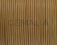 Round Leather Cord. 1mm. light brown