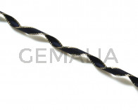 Satin Ribbon. 7mm. Dark blue. Best Quality.