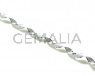 Ribbon. 7mm. Metal silver. Best Quality.