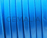 REGALIZ Leather cord. Oval 10x6mm. Blue. Best Quality