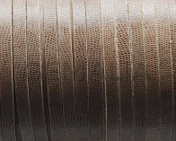 Flat Leather cord. 3x2mm. Engraved. Camel. Best.
