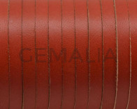 Flat Leather cord. 5x1.5mm. Orange2. Best Quality.