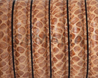 Half Round Leather cord. 10x5mm. Camel. Inn.1.5mm. Best Quality.