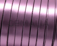 Flat Leather cord. 10x1.5mm. Metal pink. Best Quality.
