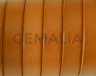 Flat Leather cord. 10x1.5mm. Light brown2. Best Quality.