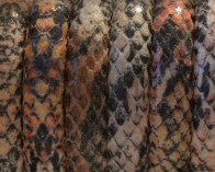 Imitation Snake skin. Synthetic cord. 10x5mm. Red. Best Quality.