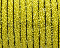 Flat Synthetic Caviar. 5x2mm. Yellow. Best Quality.
