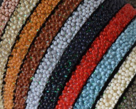 Flat Synthetic Caviar. 5x2mm. Best Quality. MIX.
