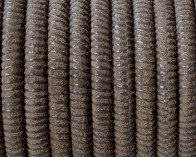 Round Leather cord. 5mm. Hollow. Light brown. Inn.1mm.