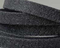 Flat Leather cord. 10x1.5mm. Dark grey. Best Quality.